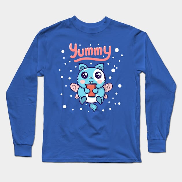 Cute Monster Long Sleeve T-Shirt by UniqueDesignsCo